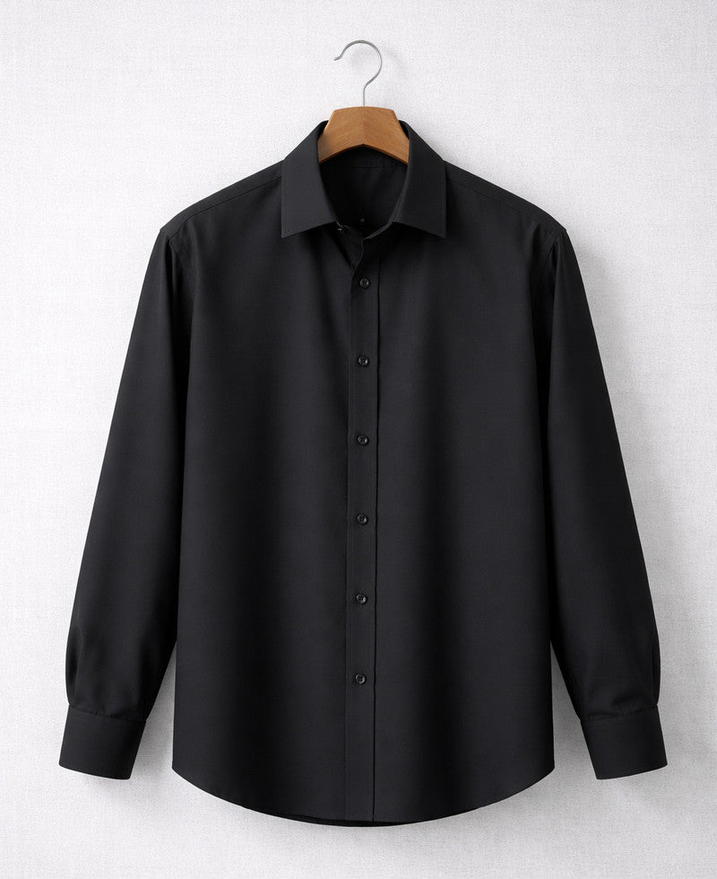 Black Classic Regular fir Shirt