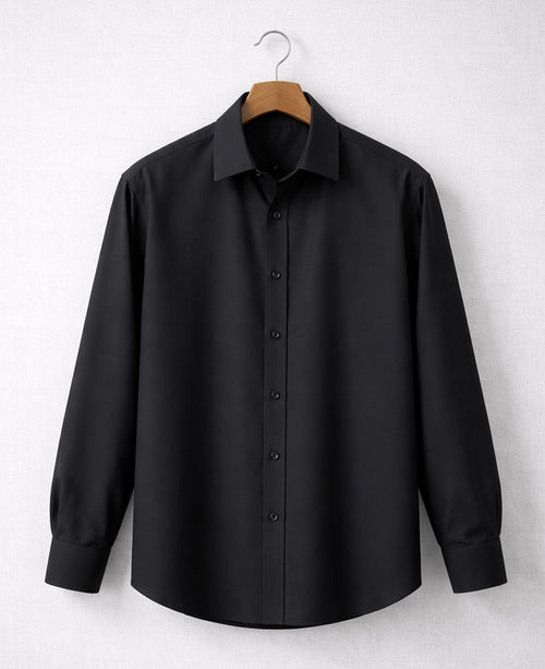 Black Classic Regular fir Shirt